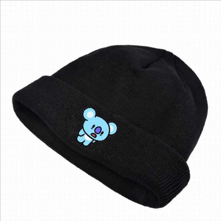 BTS BT21 Koala Bluetooth music Printed knit cap hat 18X30CM 70G