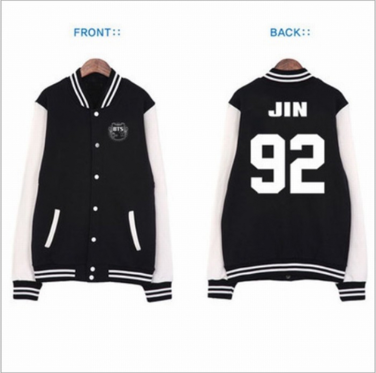 BTS jin Button printed long sleeve jacket S M L XL XXL preorder 3 days