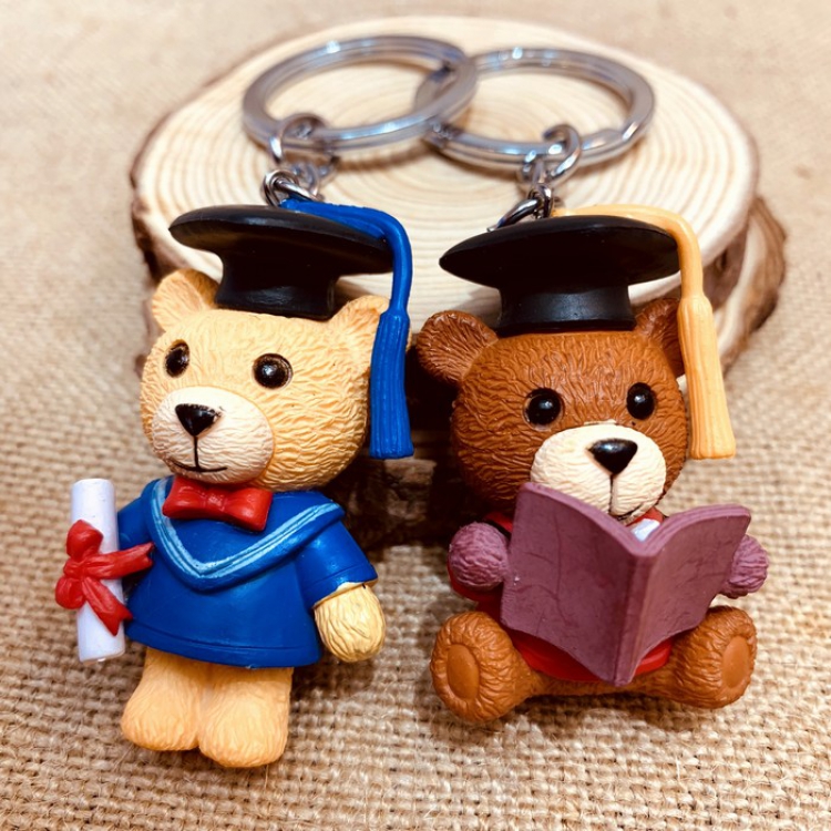 Dr. Bear Cute creative cartoon keychain pendant price for 2 pcs Color mixing