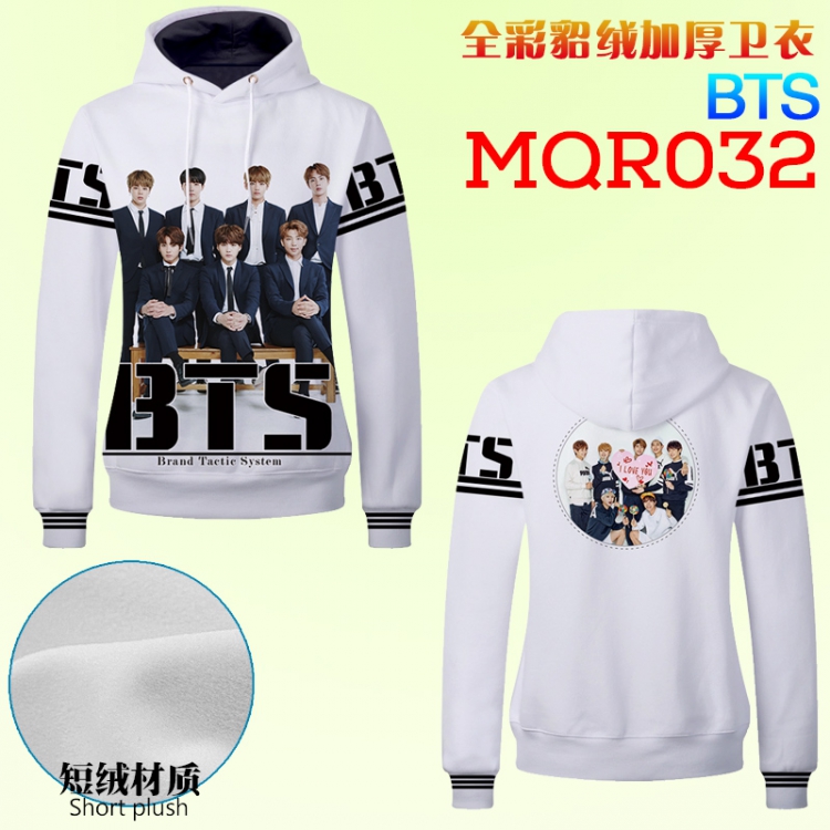 BTS Full color double-sided thickening hooded sweater M L XL XXL XXXL MQR031