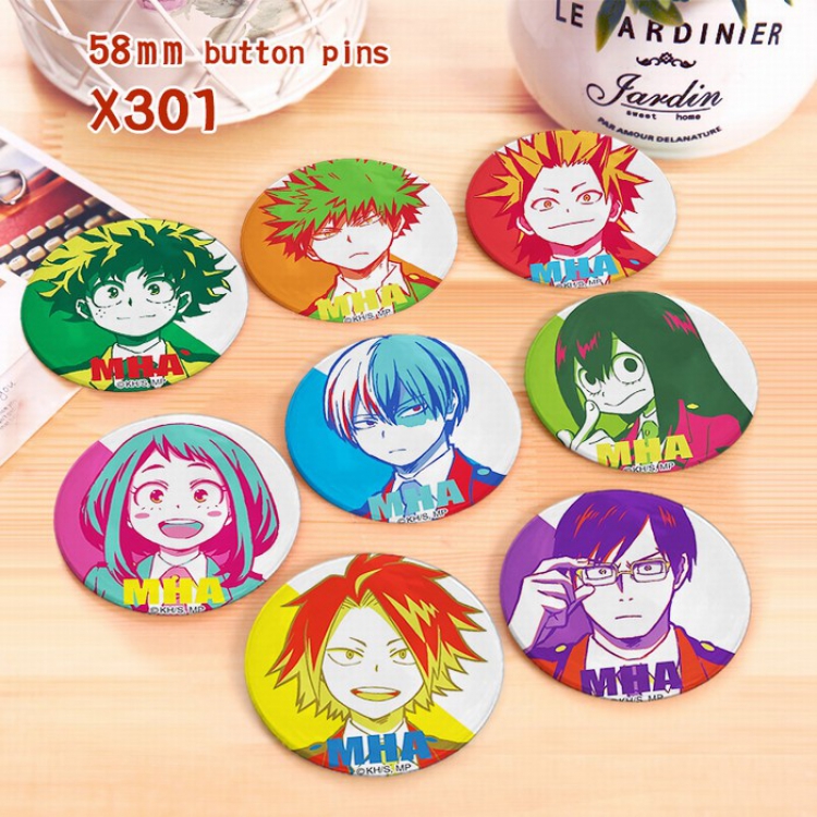 My Hero Academia Brooch price for 8 pcs a set 58mm X301