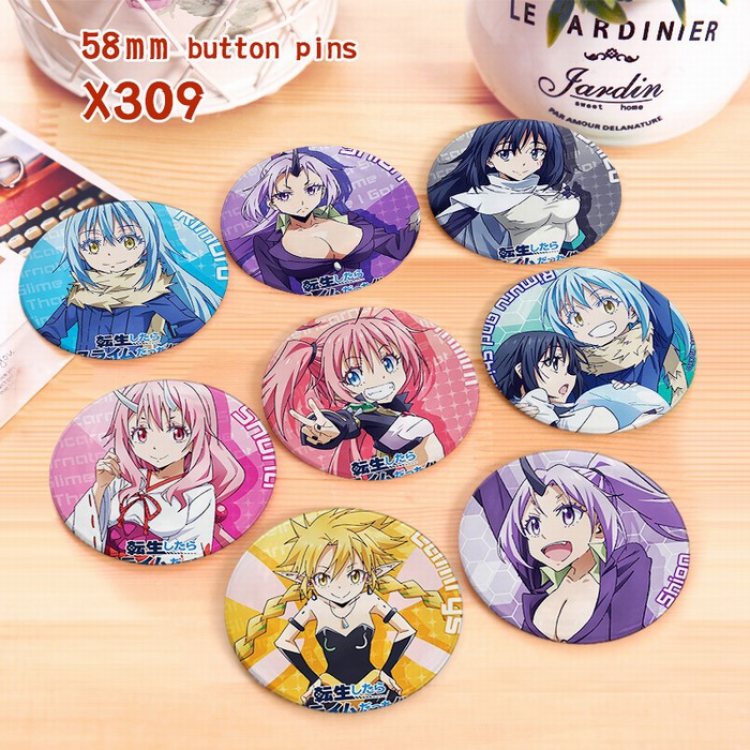 That Time I Got Reincarnated as a Slime Brooch price for 8 pcs a set 58mm X309