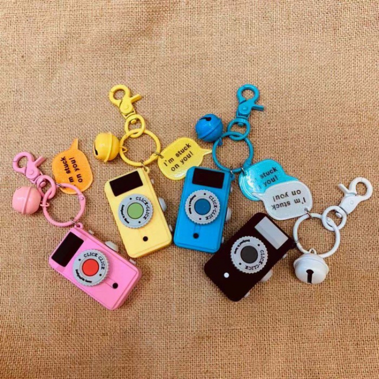 Camera Strap bells Keychain pendant 4 models price for 4 pcs a set mixed colours