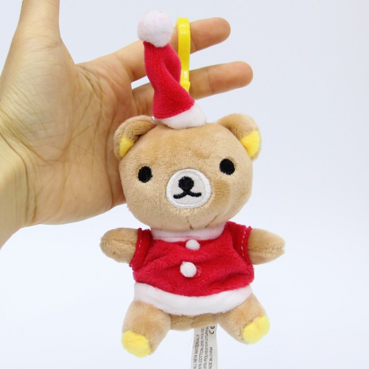 Rilakkuma Christmas Plush cartoon doll pendant keychain price for 10 pcs a set 10CM