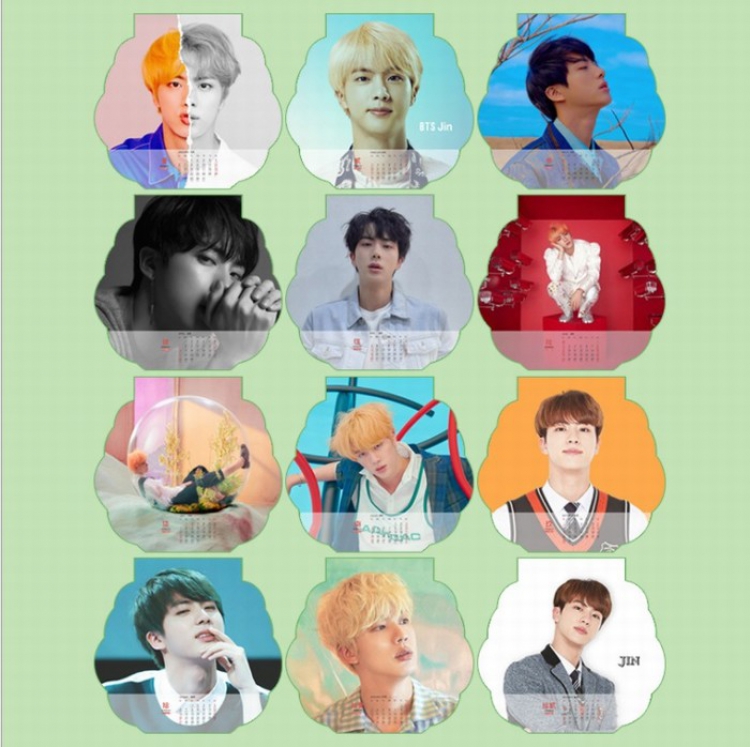 BTS XTL031 Desktop desk calendar 2019 calendar 12.5X14.5CM price for 5 sets