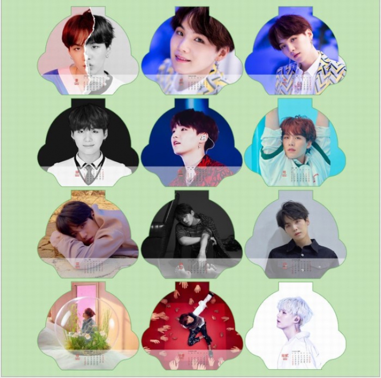 BTS XTL029 Desktop desk calendar 2019 calendar 12.5X14.5CM price for 5 sets