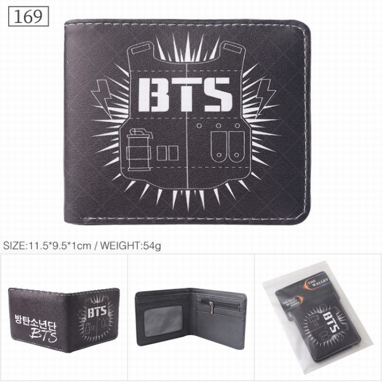 BTS Twill two-fold short wallet purse 169