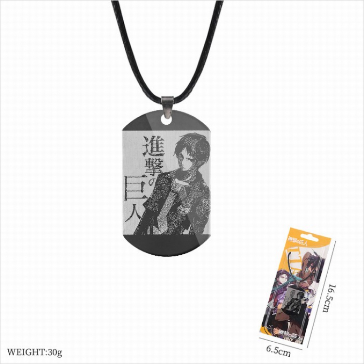 Shingeki no Kyojin Stainless steel black sling necklace price for 5 pcs
