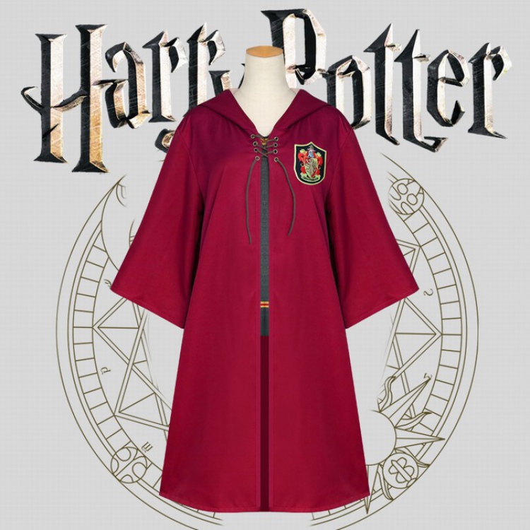 Harry Potter COSPLAY Cos ball suit red Cloak magic robe performance clothing S M L XL price for 3 pcs preorder 3 days
