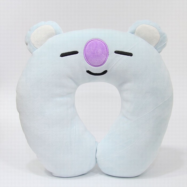 BTS BT21 U-shaped car neck pillow cushion plush toy cartoon 33X33CM 250G style C