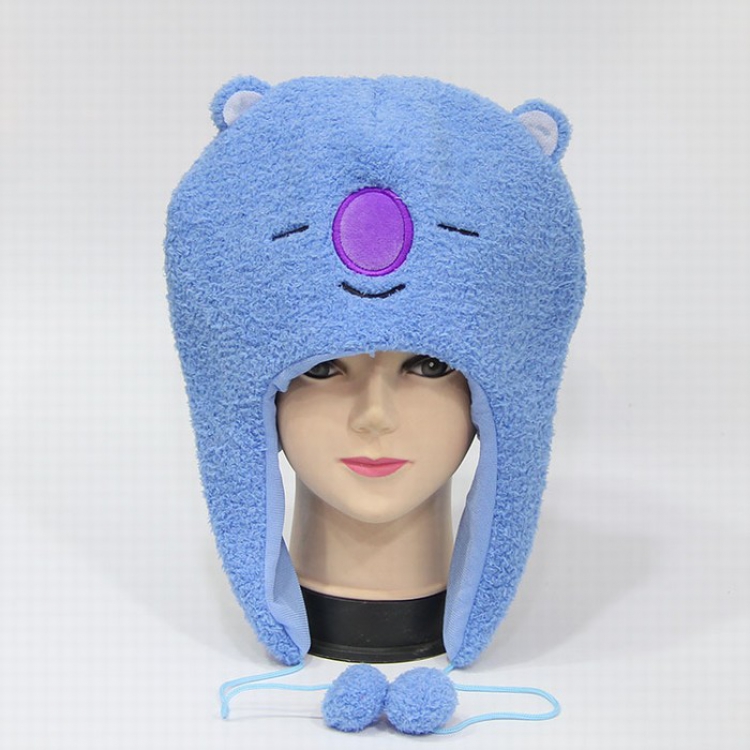 BTS BT21 COSPLAY Plush warm hat 33X22CM style A