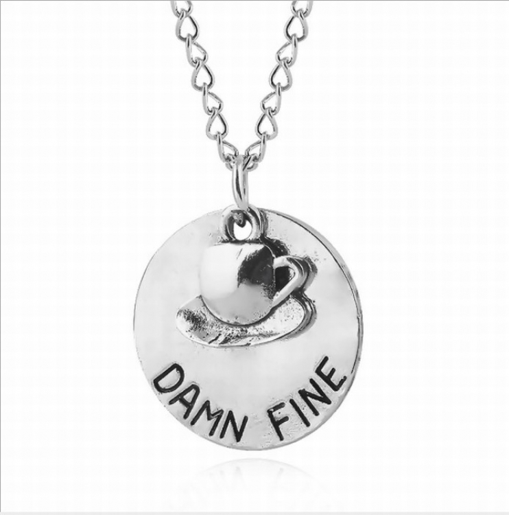 Friends alloy Necklace DAMN FINE Pendant price for 5 pcs 2.1X2.1CM