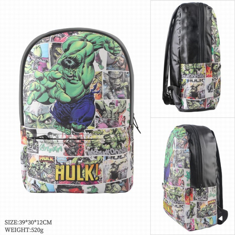 Hulk Color full-color leather surface Fashion backpack 39X20X12CM