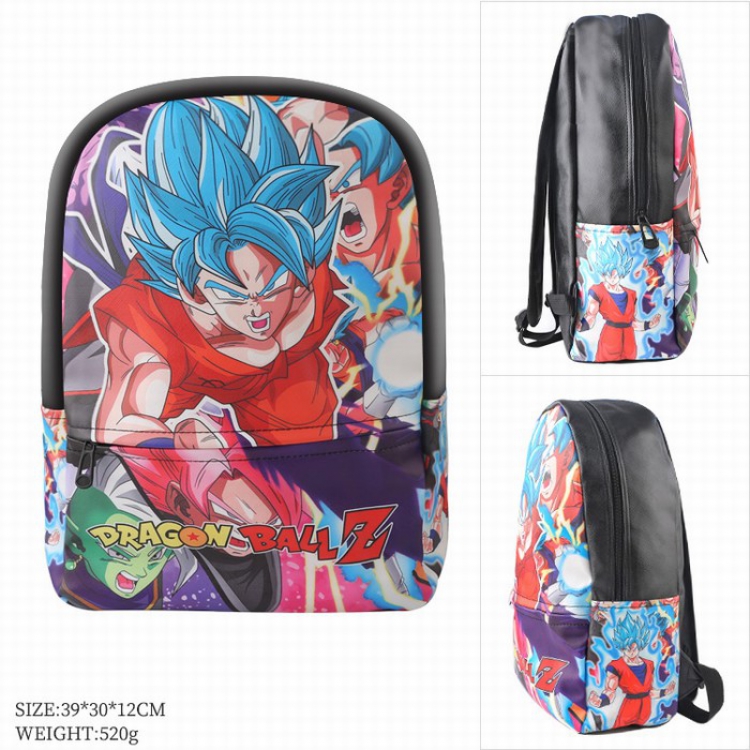 DRAGON BALL Color full-color leather surface Fashion backpack 39X20X12CM style A