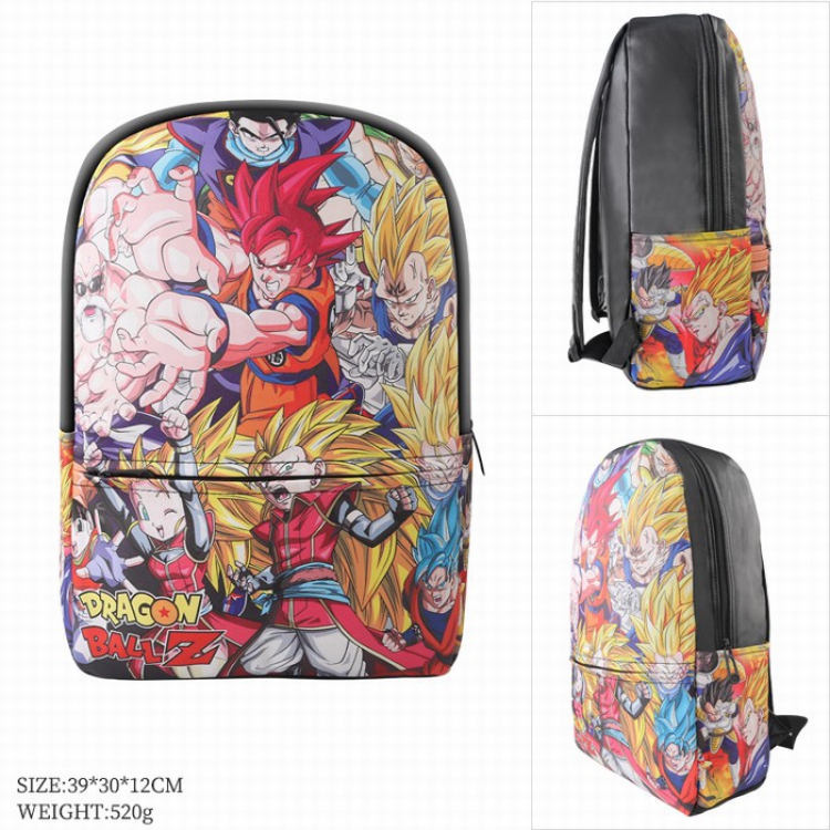 DRAGON BALL Full color leather Fashion backpack bag Satchel 39X20X12CM Style B