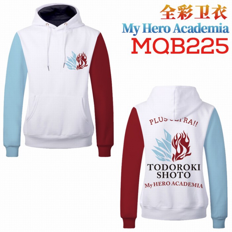 My Hero Academia Full Color Long sleeve Patch pocket Sweatshirt Hoodie 9 sizes from XXS to XXXXL MQB225
