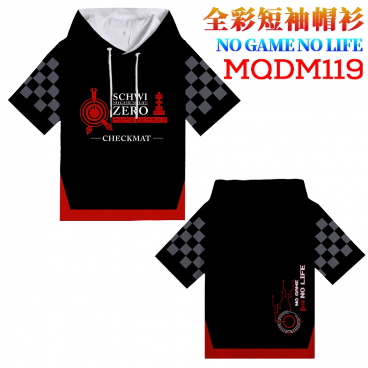 NO GAME NO LIFE Full Color Printing Short sleeve T-shirt S M L XL XXL XXXL MQDM119