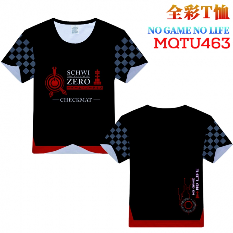 NO GAME NO LIFE Full Color Printing Short sleeve T-shirt S M L XL XXL XXXL MQTU463