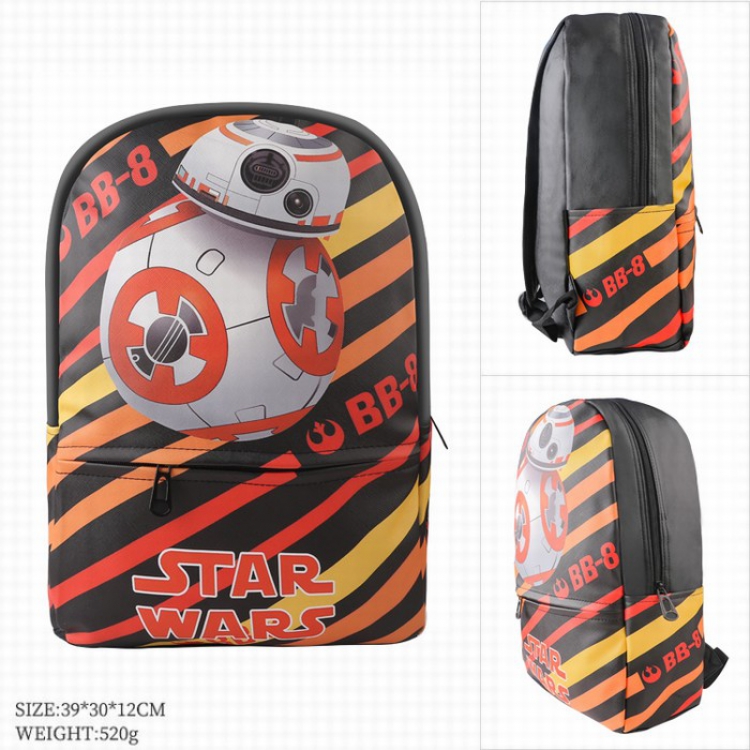 Star Wars Full color leather fashion backpack Bag 39X20X12CM