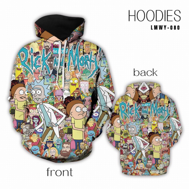 Rick and Morty Full Color Long sleeve Sweatshirt Hoodie preorder  2 days S M L XL XXL XXXL LMWY080