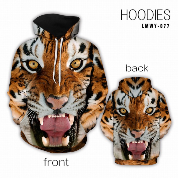 Tiger Full Color Long sleeve Sweatshirt Hoodie preorder  2 days S M L XL XXL XXXL LMWY077