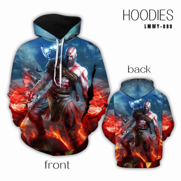 God of War Full Color Long sleeve Sweatshirt Hoodie preorder  2 days S M L XL XXL XXXL LMWY090