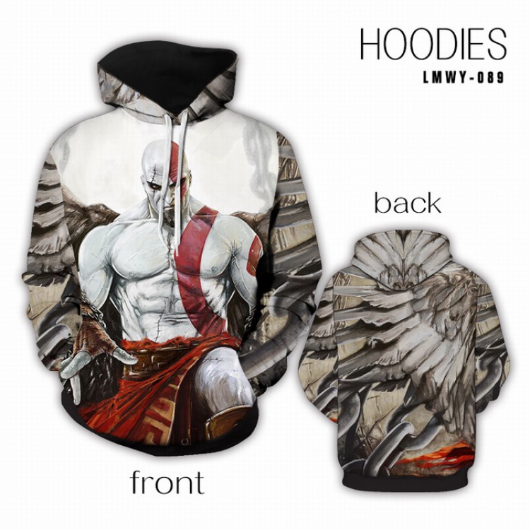 God of War Full Color Long sleeve Sweatshirt Hoodie preorder  2 days S M L XL XXL XXXL LMWY089