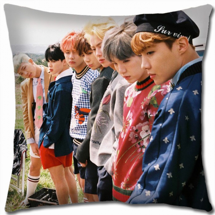 BTS Double-sided Full color Pillow Cushion 45X45CM BTS-10 NO FILLING