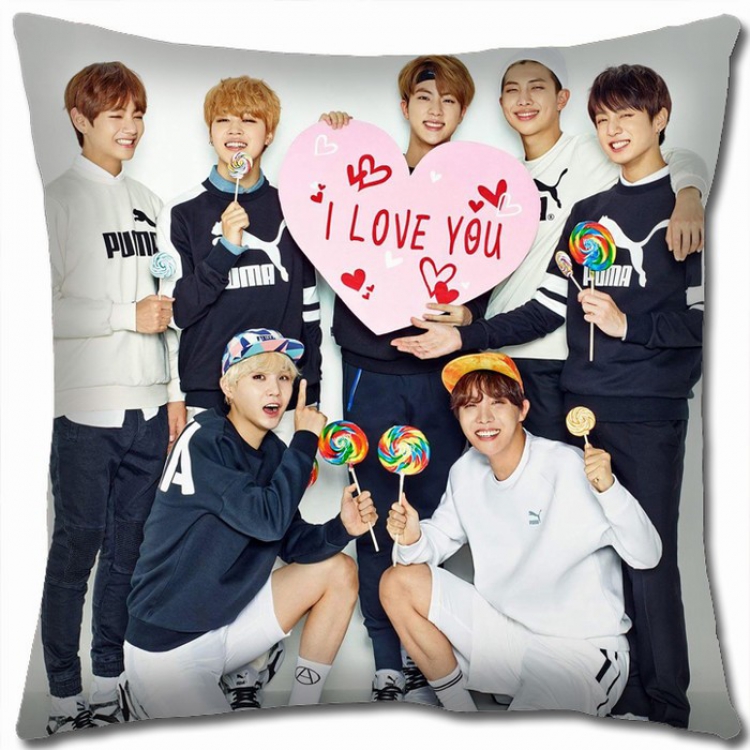 BTS Double-sided Full color Pillow Cushion 45X45CM BTS-12 NO FILLING
