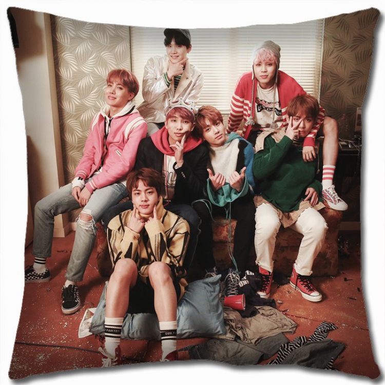 BTS Double-sided Full color Pillow Cushion 45X45CM BTS-19 NO FILLING