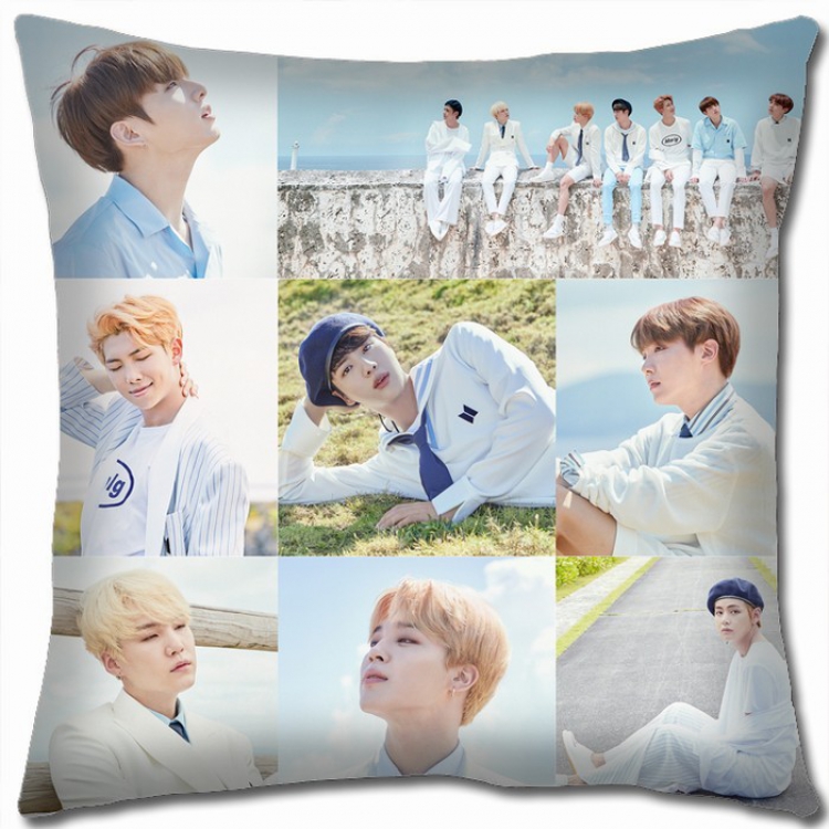 BTS Double-sided Full color Pillow Cushion 45X45CM BTS-45 NO FILLING