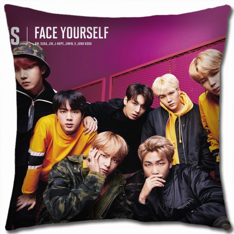 BTS Double-sided Full color Pillow Cushion 45X45CM BTS-49 NO FILLING