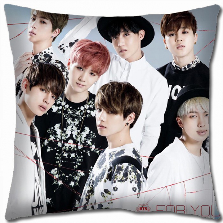 BTS Double-sided Full color Pillow Cushion 45X45CM BTS-8 NO FILLING