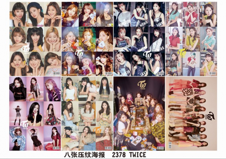 TWICE 2378 Poster 42X29CM 8 pcs a set price for 5 sets