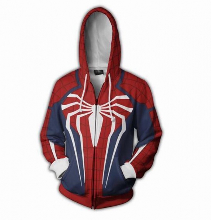 Spiderman Long sleeve zipper Sweatshirt Hoodie Coat price for 2 pcs S-M-L-XL-XXL-3XL-4XL-5XL preorder 3 days