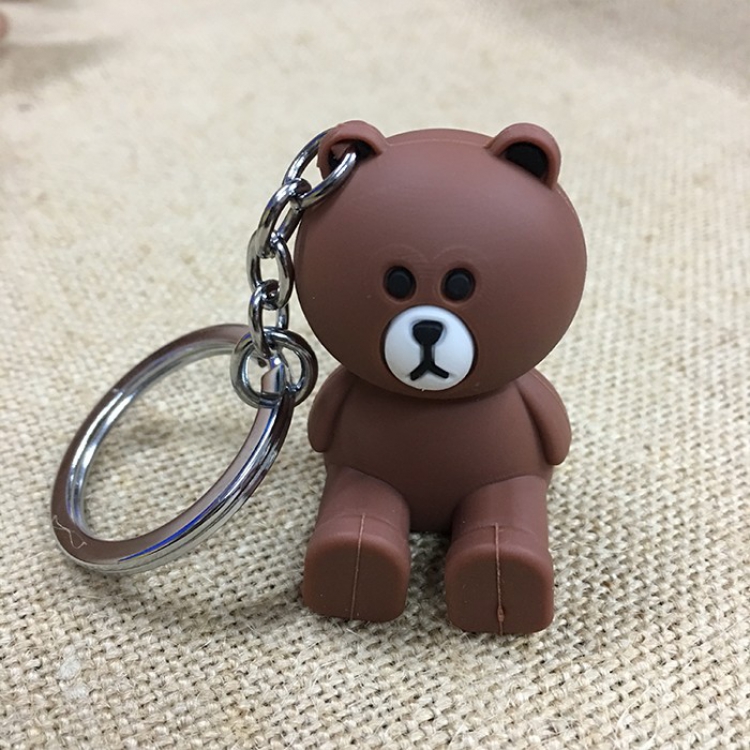 Brown bear Cartoon doll Mobile phone holder Key Chain price for 5 pcs