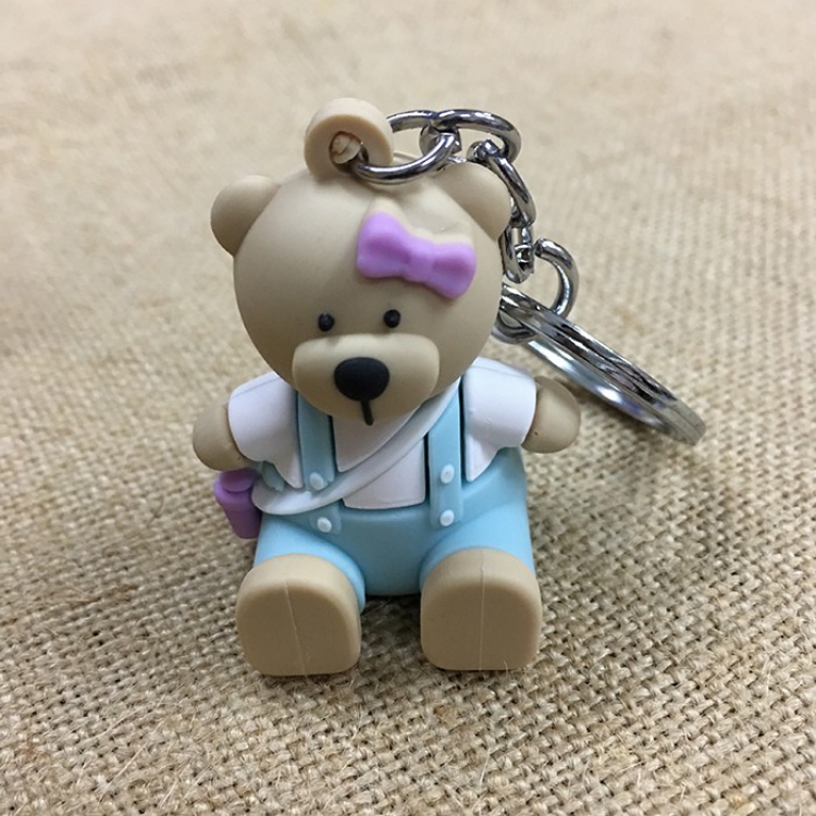 Teddy bear backpack Cartoon doll Mobile phone holder Key Chain price for 5 pcs Style B