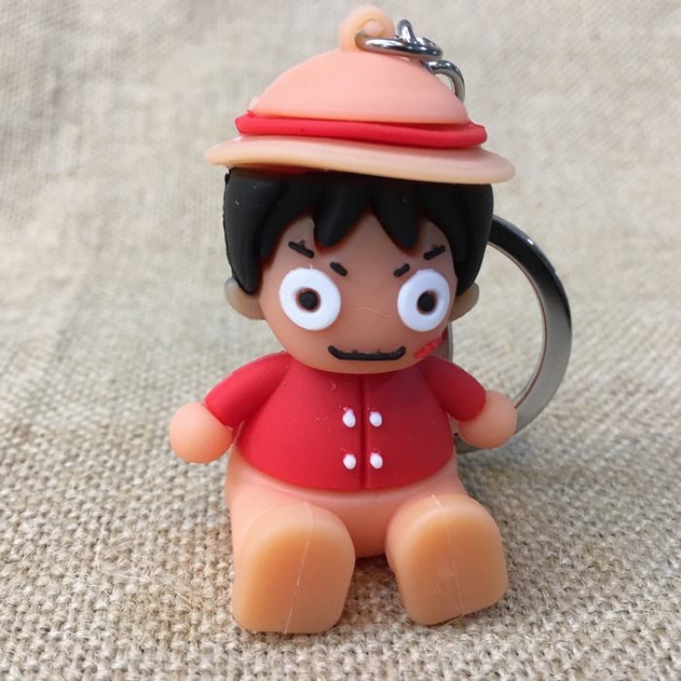 One Piece Luffy Cartoon doll Mobile phone holder Key Chain price for 5 pcs