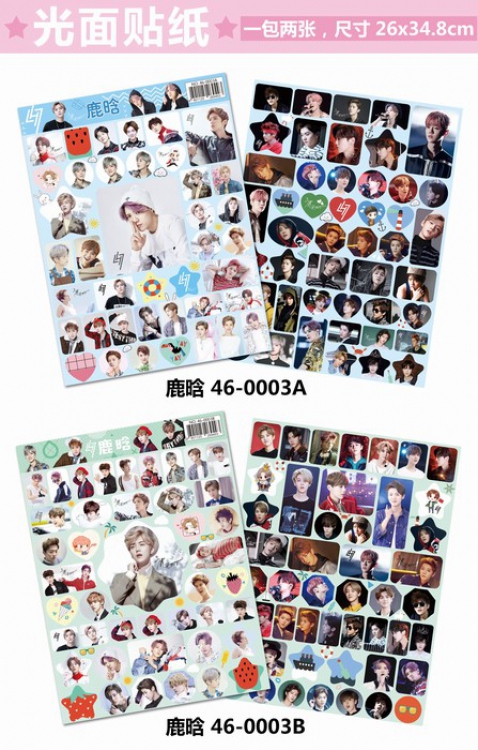 LUHAN Sticker Paster a pack of 2 pcs price for  20 pcs 26X34.8CM 46-0003