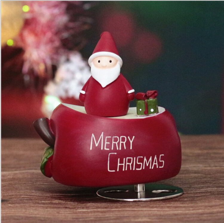 Christmas series Santa Claus Resin music box 12X8CM 345G price for 2 pcs