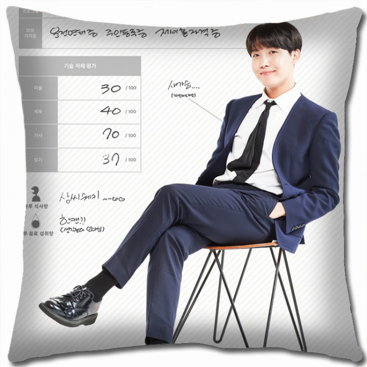 BTS Double-sided full color Pillow Cushion 45X45CM JH-14 NO FILLING