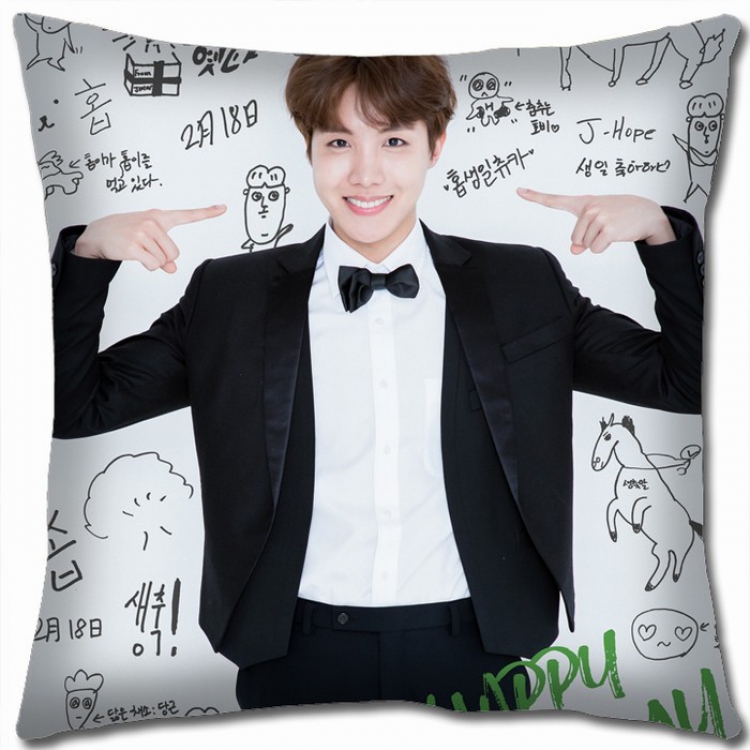 BTS Double-sided full color Pillow Cushion 45X45CM JH-13 NO FILLING
