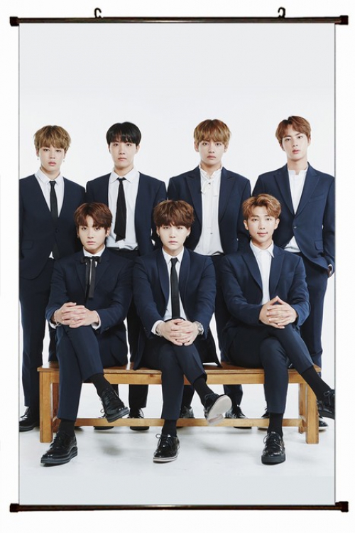 BTS Plastic pole cloth painting Wall Scroll 60X90CM preorder 3 days BTS-22 NO FILLING