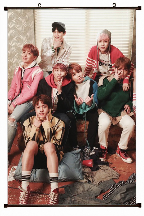 BTS Plastic pole cloth painting Wall Scroll 60X90CM preorder 3 days BTS-21 NO FILLING