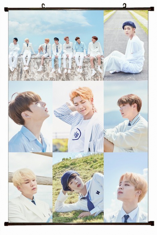 BTS Plastic pole cloth painting Wall Scroll 60X90CM preorder 3 days BTS-6 NO FILLING