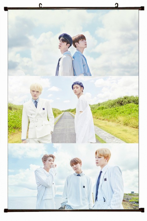 BTS Plastic pole cloth painting Wall Scroll 60X90CM preorder 3 days BTS-7 NO FILLING