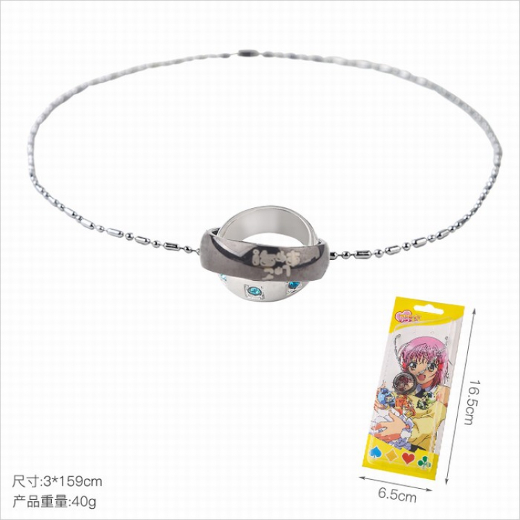 Ring interlocking Necklace pendant price for 5 pcs 3X159CM 40G