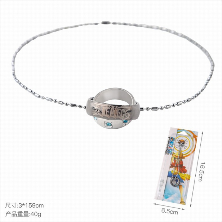 One Piece Ring interlocking Necklace pendant price for 5 pcs 3X159CM 40G