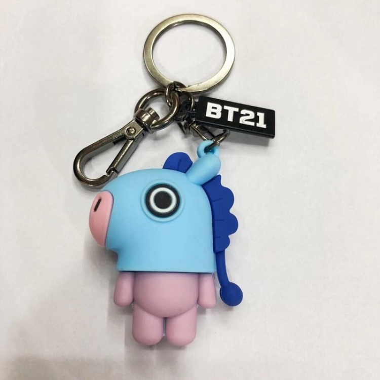 BTS BT21 Hard glue Key Chain Pendant 6CM Style G