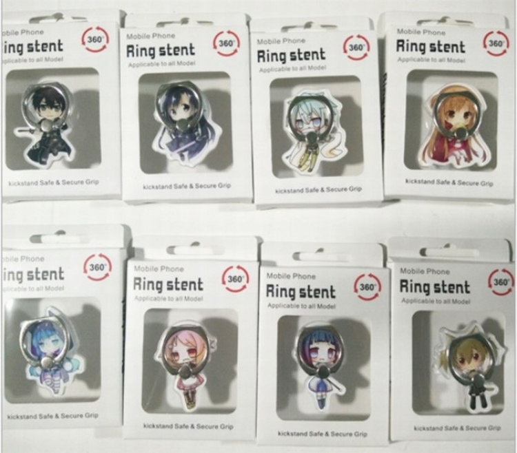 Sword Art Online Cartoon characters Acrylic mobile phone bracket Boxed price for 10 pcs Color mixing